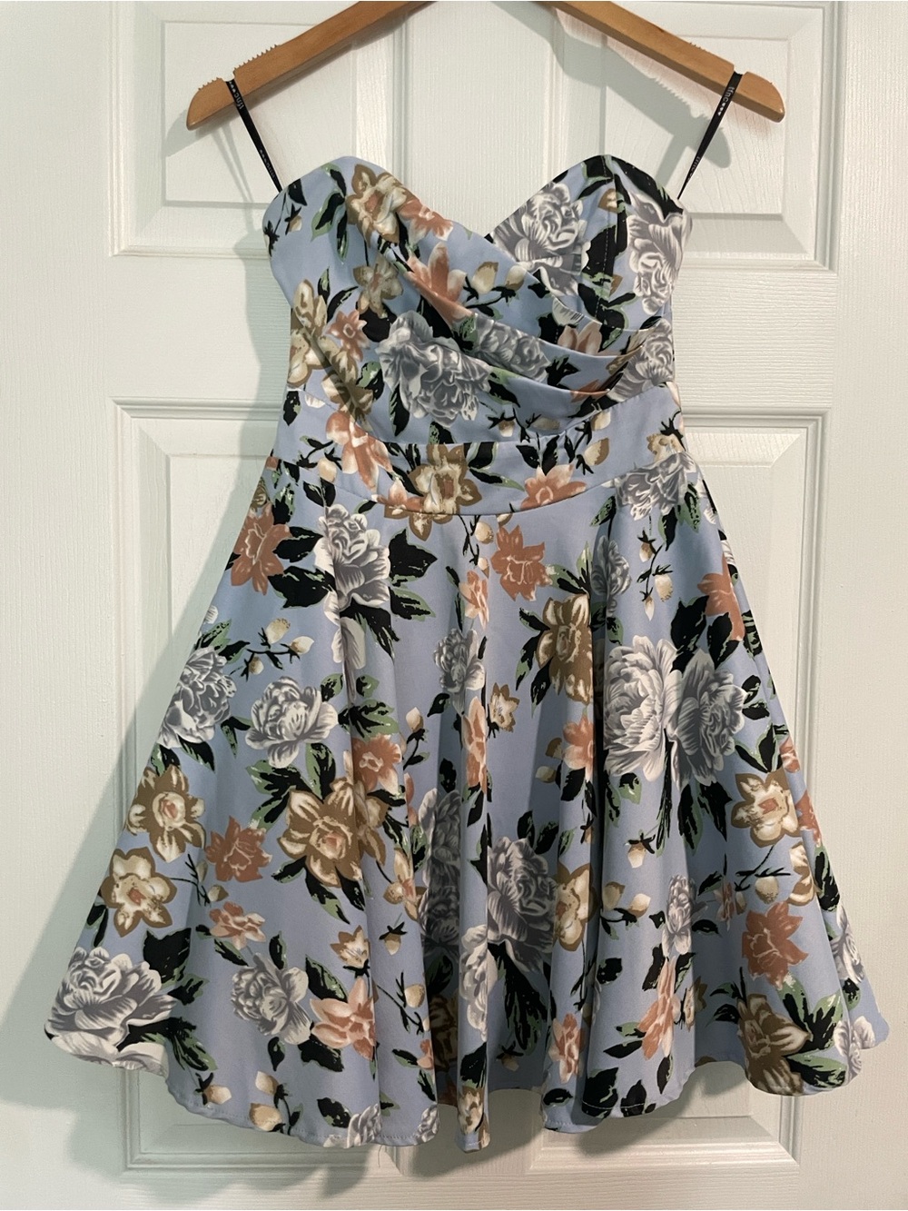 TFNC London Strapless Floral Fit & Flare Dress XS